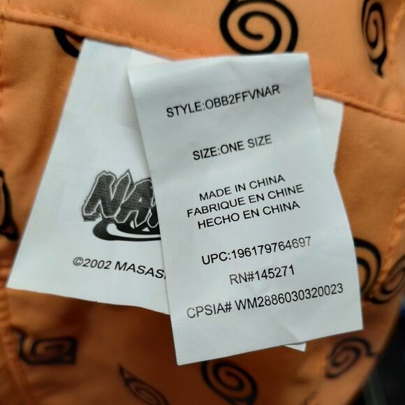 Naruto Childrens Kids Blue Orange Reversible Bucket Hat Anime Manga One Size - Picture 9 of 9